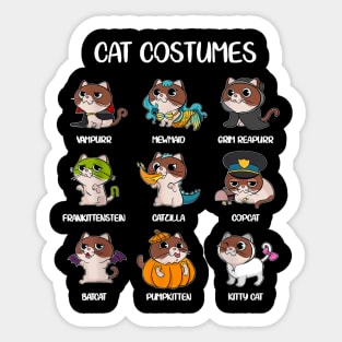 Cat Costumes Funny Gift For Her Girls Nage Kids Cat Sticker